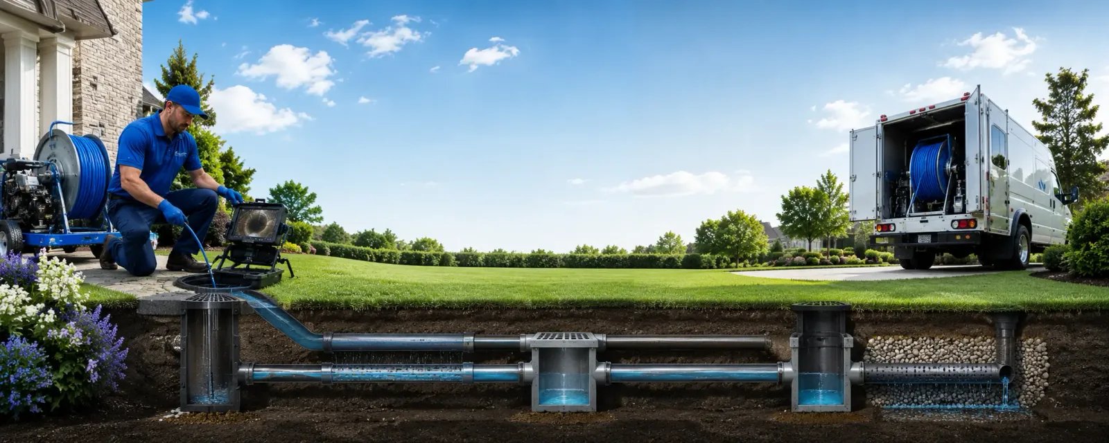 Outdoor drain cleaning information for Granby, MA
